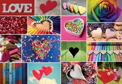 Bluebird Puzzle puzzle Collage - Love in Color - 1000 pièces