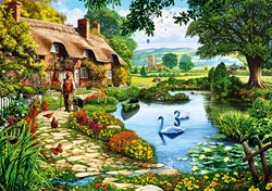 Bluebird Puzzle puzzle Cottage by the Lake - 500 pièces