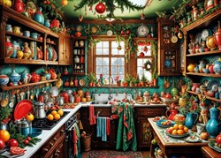 Bluebird Puzzle puzzle de Noël Cuisine Rustique de Noël 1500 pièces