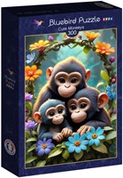 Bluebird Puzzle puzzle mignons singes 300 pièces carton-2