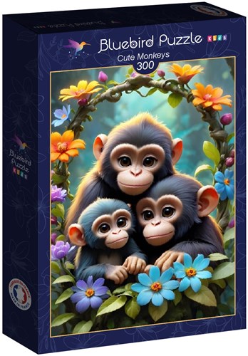Bluebird Puzzle puzzle mignons singes 300 pièces carton-2