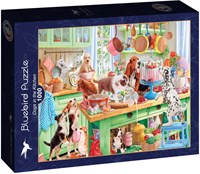 Bluebird Puzzle puzzle chiens cuisine 1000 pièces animaux cadeau-2