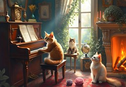 Bluebird Puzzle puzzle chat Feline Concerto - 1000 pièces