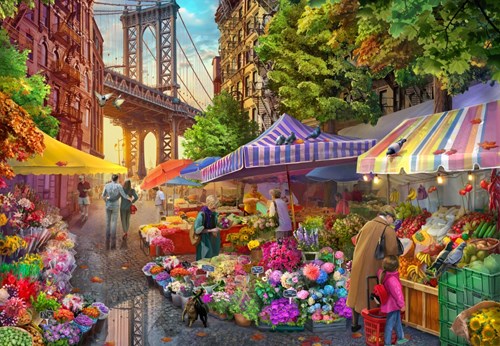 Bluebird Puzzle Flower Market Brooklyn - 1000 Teile