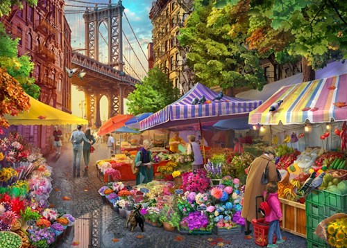 Bluebird Puzzle Flower Market Brooklyn - 500 Teile