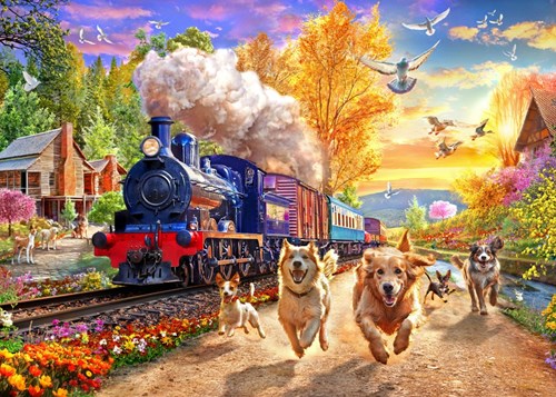 Bluebird Puzzle puzzle Following The Train - 300 pièces - plaisir coloré