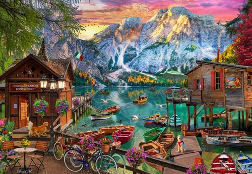 Bluebird Puzzle paysage Lago di Braies Italie 1000 pièces puzzle