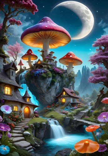 Bluebird Puzzle Mushroom Town - 1000 Teile