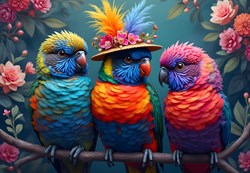 Bluebird Puzzle puzzle Rainbow Parrots - 1000 pièces plaisir coloré