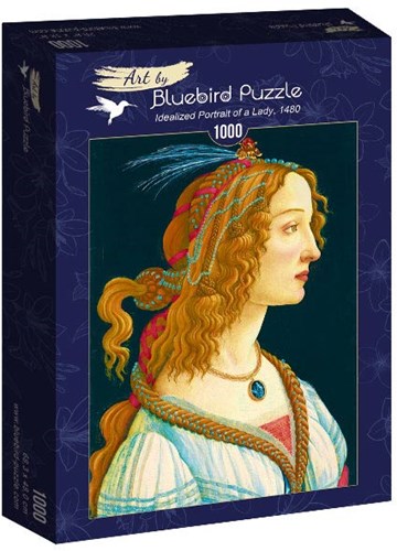 Bluebird Puzzle art Botticelli Portrait idéalisé d'une dame 1000 pièces-2