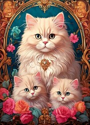Bluebird Puzzle puzzle chat The Cat Trio - 300 pièces