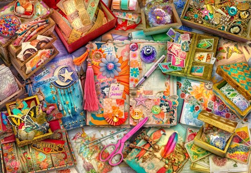 Bluebird Puzzle The Junk Journaler's Desk - 1000 Teile