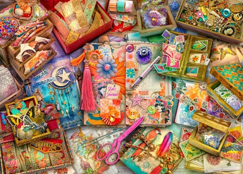 Bluebird Puzzle The Junk Journaler's Desk - 500 Teile
