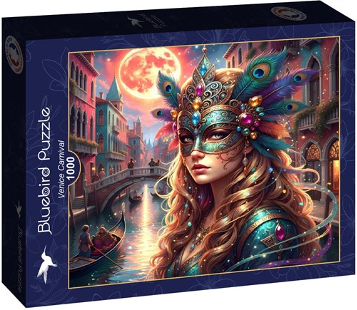 Bluebird Puzzle puzzle Carnaval de Venise 1000 pièces coloré-2