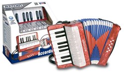 Bontempi accordéon jouet avec 17 touches et 8 boutons de basse pour enfants