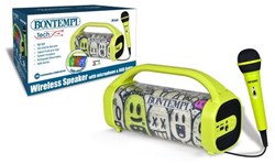 Bontempi enceinte sans fil avec microphone et effets lumineux - plaisir musical