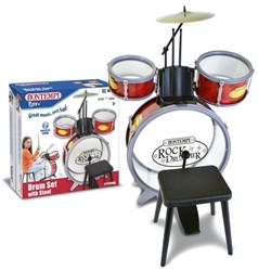 Bontempi batterie jouet avec tabouret - instrument de musique pour enfants