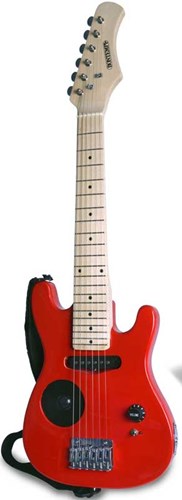 Bontempi guitare électrique bois rouge - guitare jouet pour enfants-2