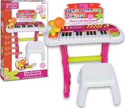 Bontempi clavier électronique rose avec micro et spectacle lumineux