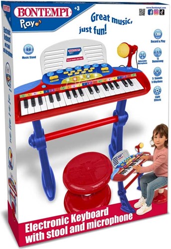Bontempi clavier jouet électronique avec 37 touches et microphone