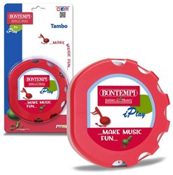 Bontempi tambourin rouge instrument de musique pour enfants - jouet