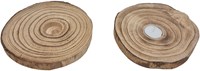 Hobbygroep décoration bois rondin avec porte-bougie chauffe-plat 20 cm