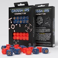 Q-Workshop dés Crosshairs Compact D6 - Cobalt & Rouge - 20 pièces