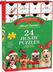 Eurographics calendrier de l'Avent puzzle Noël - Christmas Paws multicolore