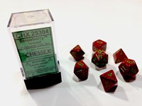 Chessex dés Speckled Polydice Set Strawberry 7 pièces