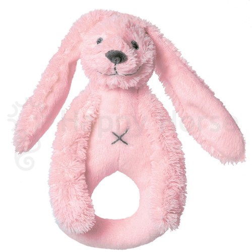 Happy Horse hochet Lapin Richie rose - jouet bébé en peluche