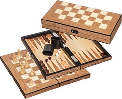 Philos Chess/Checkers/Backgammon Cassette Field 40 mm, King hauteur 76 mm