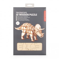 Kikkerland Tricératops - Puzzle 3D en bois (56)