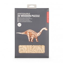 Kikkerland Apatosaure - Puzzle 3D en bois (64)