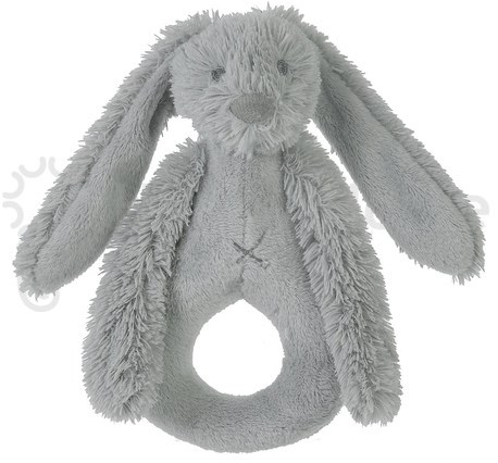 Happy Horse hochet gris Lapin Richie - jouet bébé en peluche