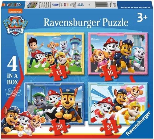 Ravensburger Paw Patrol puzzle pour enfants 4 puzzles - 12+16+20+24 pièces