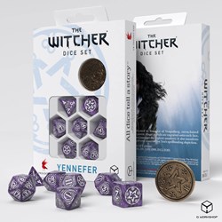 Q-Workshop The Witcher Dice Set - Yennefer - Lilas et groseilles (7 pièces + pièce)