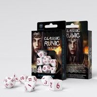 Q-Workshop Classic Runic - jeu de dés blanc & rouge (7)