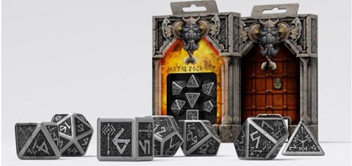 Q-Workshop set de dés en métal - Dwarven - 7 pièces