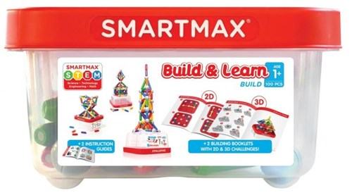 Smartmax coffret de construction magnétique Build & Learn 100 pièces jouet