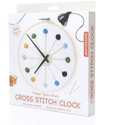 Kikkerland Horloge au point de croix bricolage