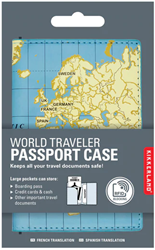 Carte du monde de la pochette pour passeport Kikkerland