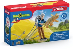 Schleich Dinosaurs set de sauvetage en parachute - 41471 - jouet dinosaure