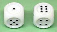 Koplow Games dés blancs tactiles set jeu éducatif 2 pièces