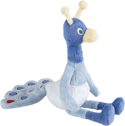 Happy Horse peluche paon Polly 31cm bleu - doudou bébé doux