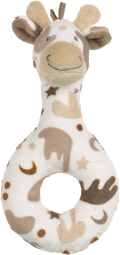 Happy Horse hochet girafe Gino - jouet bébé en peluche marron