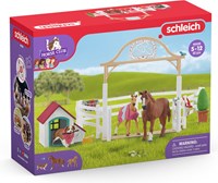 Schleich Horse Club - Set de figurines chevaux invités de Hannah et chien Ruby 42458