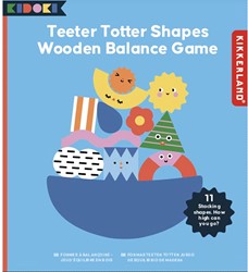Kikkerland TeeterTotterShape Wood Balance Game