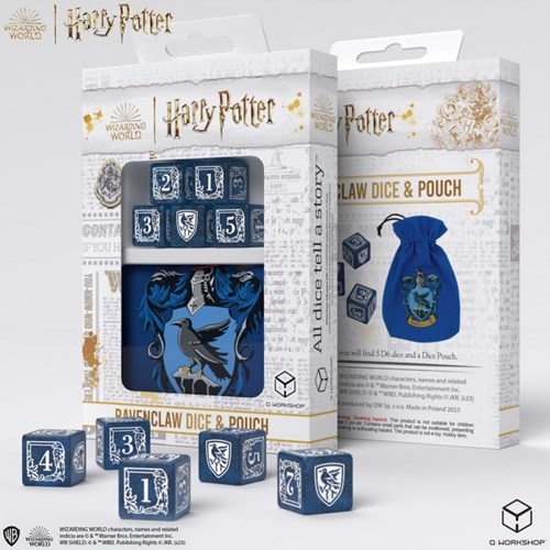 Q-Workshop Harry Potter set de dés Ravenclaw avec pochette - accessoires
