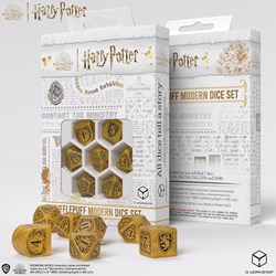 Q-Workshop Harry Potter set de dés Poufsouffle jaune 7 pièces