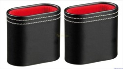 Ensemble de gobelets à dés de backgammon en similicuir Philos